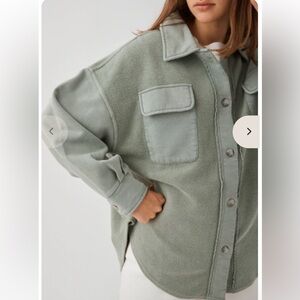 Arcaa Movement Small Bailey Shacket Sage Oversized Spring
